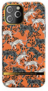 Richmond & Finch Hülle Kompatibel mit iPhone 12 Pro Max, Orange Leopard Gehäuse, 6.7 Zol, Komplett Schützende Handyhülle