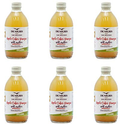 6 Flaschen Apple Cider Vinegar with mother Bio Organic - Bio Apfelessig mit Mutter 6 x 500 ml (Natur)