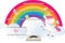 Farbklecks-Collection Musikboxregal Regenbogeneinhorn - passend für Toniebox - Regal mit Platz für Box sowie 40-45 Figuren