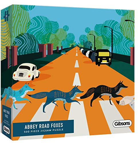 Abbey Road Foxes | 500 Piece Jigsaw Puzzle | Iconic Beatles London | Sustainable Jigsaw Puzzle for Adults | Premium 100% Recycled Board | Great Gift for Adults | Gibsons Games