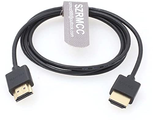 SZRMCC Câble souple haute vitesse 4K 2.0 60P HDMI pour tablette Z Cam E2 pour appareil photo reflex numérique Sony-Canon ATOMOS Portkeys Monitor (50 cm)