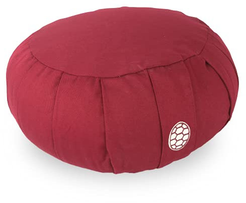 Tortuga Meditation & Yoga - Meditationskissen Yogakissen Rund, Füllung aus nachhaltigem Weizen, Modell LAUD, rundes Design, Höhe 15 cm, Bezug 100% Baumwolle, pflegeleicht, Meditation - Yoga