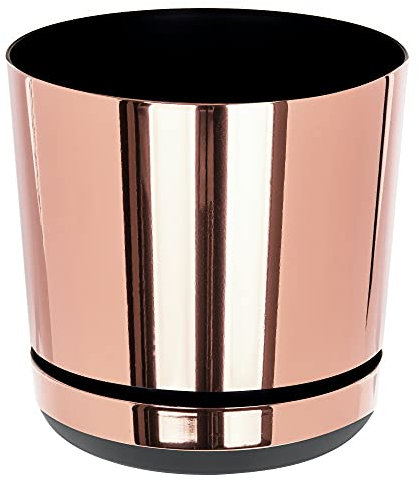 KORAD Indoor Plant Pots, 6 sizes, 25 colours – Rose Gold Small Plant Pot Planter with Drainage Holes and Matching Saucer for All Houseplants – Modern Home Decor Round Flower Pot (16 cm)