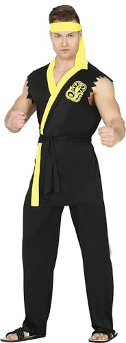 Fiestas GUiRCA Schwarzes Cobra Kai Kostüm für Erwachsene