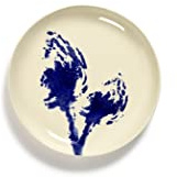 Festteller, klein, Ø 19 x H2 cm, 2 Stück, Farbe: Ottolenghi für Serax, Weiß, Artischocke, Blau
