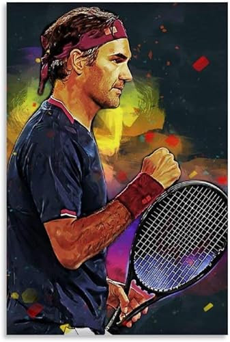 Puzzle für 1000 Teile Roger Federer Pop-Art Holz Puzzlespiel Erwachsenen und Kinder Puzzle Poster 1000 Piece 29.5x19.6inch(75x50cm) Kein Rahmen