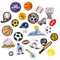 Bymivofun 26 Stück Kinder Sport Aufnäher, Basketball, Tennis, Rugby, Fußball, zum Namensbügeln oder zum Aufbügeln, für T-Shirt Jeans Kleiderbeutel