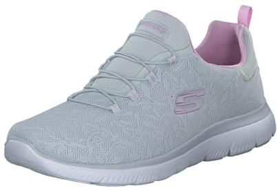 Skechers Damen Summits Good Taste Turnschuhe, Light Grey Mesh Lavender Trim, 38 EU
