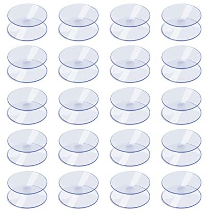 AQUANEAT Lot de 20 ventouses double face pour table en verre 2 cm