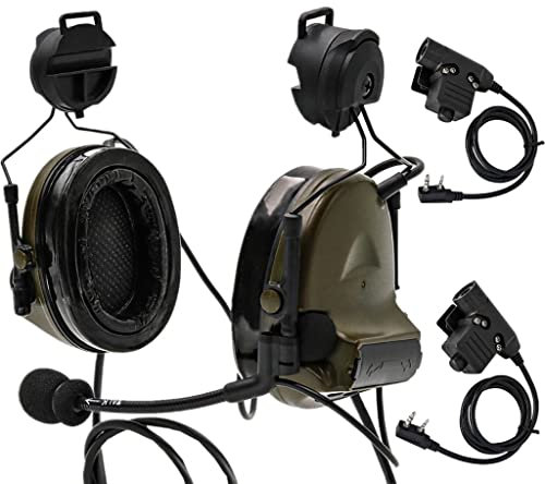 Dual Communication Tactical Helmhalterung Version ARC Adapter Track Headset Shooting Noise Cancelling,Fg
