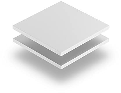 Feuille de PVC 5 mm - d'une dimension allant de 10x10 cm à 100x230 cm avec film protecteur sur les deux faces, ne présente aucun bord tranchant.