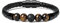 Minicremation Einäscherungsschmuck Lavastein Urnenarmband für Asche für Frauen Männer Chakra Healing Balancing Echtes Leder Memorial Armbänder (20, Weiß) (20, Schwarz)