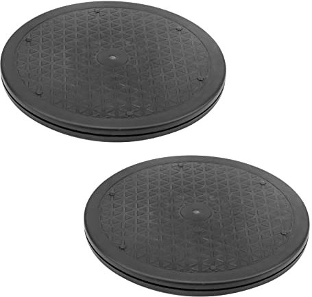 MUKCHAP 2 Pack 10 Inch Rotating Swivel Stand Turntable, 360 Degree Swivel Base Rotating Platform with Steel Ball Bearings, Round Rotating Swivel Stand for TV, Laptop, Pottery