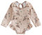 Maillot de Bain Bébé Fille Anti-UV Combinaison de Natation à Volants Manches Longues Imprimé Arc-en-Ciel pour Piscine Plage Sport Vacances Swimwear (Abricot, 18-24 Mois)