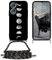 EuoDuo Compatible avec Honor 90 5G Coque Cordon Tour de Cou Telephone Portable Réglable Collier Étui Silicone TPU Noir Motifs Cover Protection Complète - Lune