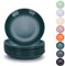 Evanda Juego de 8 platos de plástico, Platos de Vajilla 16cm Irrompibles y Reutilizables para Todos los Usos y Todas las Edades, Aptos para Microondas Sin BPA Aptos para Lavavajillas(Verde scuro)