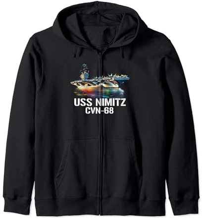 USS Nimitz CVN-68 Flugzeugträger Kapuzenjacke