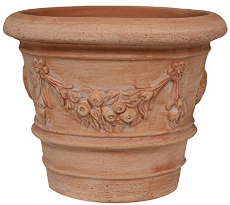 Biscottini Pot d'extérieur Gelestro L31XPR31XH26 cm Made in Italy - Jardinière d'extérieur - Pots pour Plantes - Pots d'extérieur - Pots en Terre Cuite