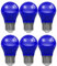 LUTW Blau Bunte Glühbirnen E27, 5W LED Farbige Glühbirne ersetzt 40W Glühlampe, G45 Globe Farbig Leuchtmittel Lampe für Hochzeit Halloween Weihnachten Party Bar, 6 Stück