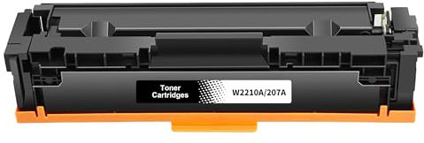 207A Toner Schwarz (Mit Chip) Kompatibel für HP 207A W2210A für HP Color Laserjet Pro MFP M283fdw M255dw M282nw M283fdn M255nw M255 M282 M283 (Schwarz, 1er-Pack)