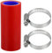 Motoforti 1 Set Manguera de Silicona para Automóvil Roja y Azul de 22mm (0.87) de Diámetro Interno y 76mm (2.99) de Longitud a 0 Grados con Abrazaderas, Manguera de Refrigerante