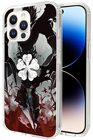 EWINRU Phone Case Compatible for Phone 15 14 Black 13 12 11 Pro Max Clover Plus 6 6s 7 8 X Xs Asta Xr Se 2022/2020 Case Anime Purple Case Cover