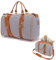 Kleidersack Für Die Reise, Große Reisetasche Aus Gestreiftem Canvas Für Damen Und Herren, wasserdichte Kleidersäcke Für Die Reise Mit Integriertem Schuhfach, 3-in-1-Hängekoffer, Blau-Weiß Gestreift