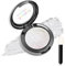 Prreal Glitter Eyeshadow, Hochpigmentierter Lidschatten Pearl, Schimmernde Lidschattenpalette mit Pinselapplikator und Spiegel, Wasserfester Lidschatten Puder Highlighter Eye Makeup, Weiß