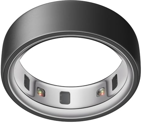 Oura Ring 4 - Stealth - Größe 15 - Smart Ring | Messen Sie zuerst mit Oura Ring 4 Sizing Kit | Sleep Tracking Wearable - Herzfrequenz - Fitness Tracker - Bis zu 8 Tage Batterielaufzeit