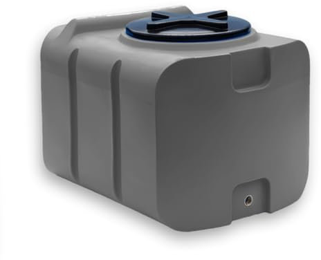 Varile - Cisterna per acqua potabile, 200 L, senza BPA, filettatura in ottone integrata da 3/4 (1,9 cm), prodotto in EU, per uso alimentare (grigio)