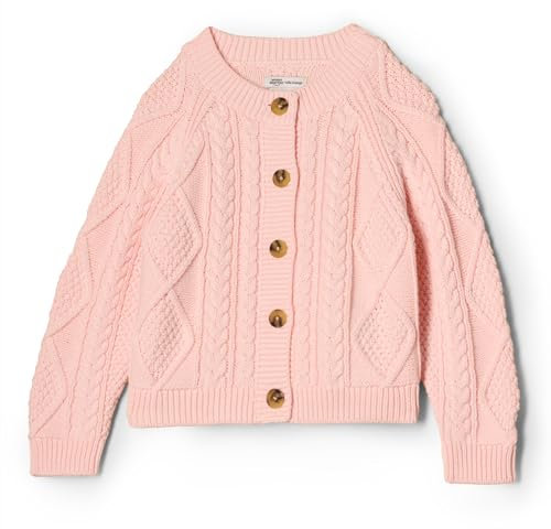 Amazon Essentials x Sofia Grainge Cardigan da Pescatore Unisex Bambini e Ragazzi, Rosa Chiaro, 3 Anni