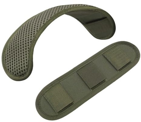 Wjelet 2 Stück Tragegurt Schulterpolster, Ersatz Schulterpolster Luftpolster, Taktischer Rucksack Schultergurt Polster für Taktischer Rucksäcke Reisetaschen Kameratasche (Armeegrün)