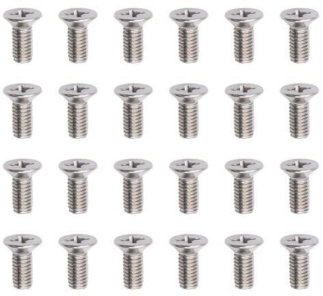 Yuiturt 24pcs Stainless Steel Brake Disc Screws, Automotive Rotor Bolts 93600-06014-0H, Front and Rear Brake Disc Retaining Screws, Universal Replacement for Car Brakes