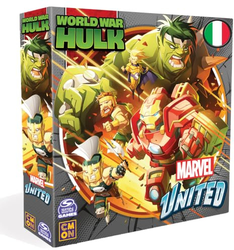 Asmodee Marvel United: World War Hulk – Erweiterung Spiel Marvel United | Strategisches und kooperatives Brettspiel zum Thema Superhelden – 1-5 Spieler – 10+ Jahre – 45 Minuten – italienische Ausgabe