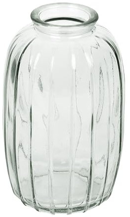 Talking Tables Vaso per fiori in vetro trasparente Elegante centrotavola per davanzale di nozze Festa in giardino Cena estiva Camino Regalo Altezza 12 cm