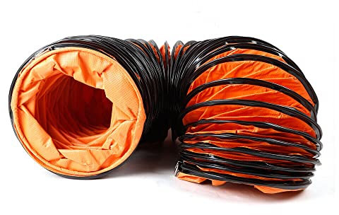 Warmluftschlauch 4m PVC Rohr 300mm Belüftungsschlauch Lufttransportschlauch PVC Flexibler Schlauch mit Bandagen