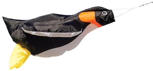 In the Breeze 5252 - Penguin Big Breeze Windsack™ - Großer 3D-Strandwindsack für Höfe, Gärten, Terrassen