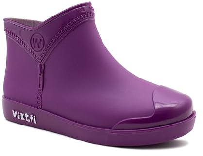IMTY Womens Ankle Wellies Boots Short Slip On Waterproof Chelsea Rain Boot Snow Farm Gardening Ladies Outdoor Festival Wellingtons