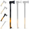 BOOMET Set: Beil 1000g / Axt 2000g · Verschiedene Äxte und Sets zur Auswahl · Spaltaxt · Effizientes Holzspalten mit Fiberglasstiel für Brennholz und Garten