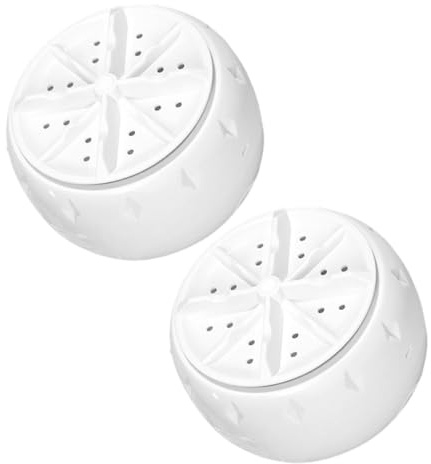 Amosfun Mini Portable Washing Machine 2pcs USB Powered Plastic Washer with Suction Cup, Gentle for Underwear, Easy to Operate, High-efficiency Cleaning for Home and Apartment