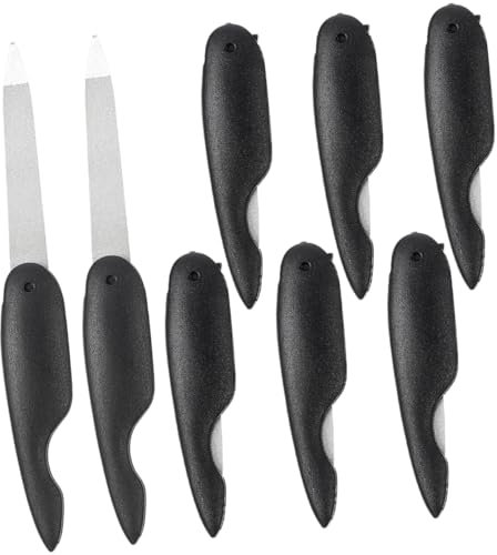 VALICLUD 8stücke Metall Nagelfeile Mit Metallbesatz Klapp Nagelfeile Wiederverwendbare Nagelfeilen Nagelbuffer Nageltrimmer Für Acrylnägel Künstliche Nagelspitzen Fingernägel