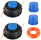 HUAREW Lot de 2 Tête de Bobine T25 de Rechange M10 x 1,25 mm pour Husqvarna 966674401 122LDX 124L 125L 125LDX 128L 128LD 128DJX avec Fil Universel de 15 m et 2,4 mm et 2 Boutons de Rechange