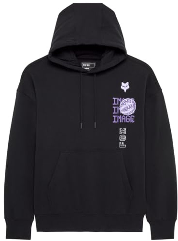HOODIE FOX IMAGE PHANTOM OVERSIZED FLEECE PO BLACK L