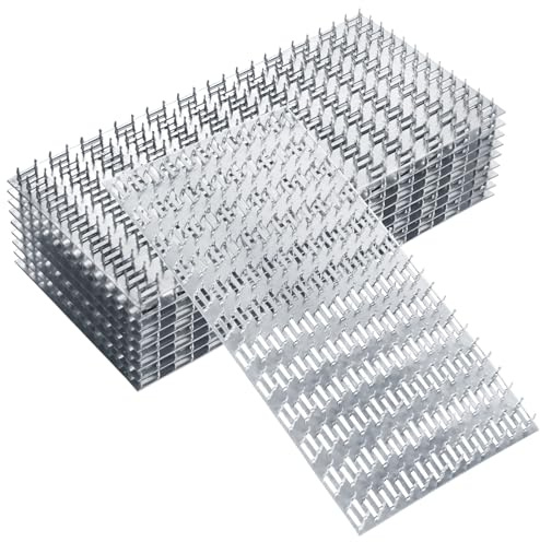 STARVAST 10Pcs 6x12 inch Truss Mending Plate with 9mm Nail Teeth, Zinc-Plated Iron Flat Mending Plates Repair Pronged Truss Mending Plate, Thickness 1mm, for Roofing Wood Trusses Timber Connectors