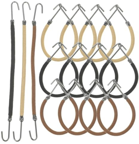 EPIGEIST 30 Stück Platten Haarhaken Haargummis Hoher Pferdeschwanz Haarhaken Pferdeschwanzhaken Haarspangen Haarstyling Pferdeschwanzhaken Elastische Haarbänder Mit Haken