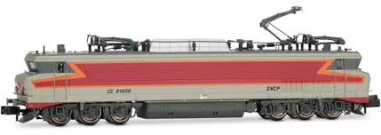 ARNOLD HN2648 SNCF, N Gauge Locomotive | electric two-system locomotive CC 21002, beton grey, old logo, Epoch IV, 1:160 Scale, Model Railway for Collectors