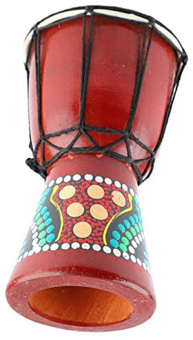 RiToEasysports Percusión Djembe de Mano de Madera de Tambor Africano, Sonido Claro para Adultos y Niños, Madera Maciza para Amantes de la Música
