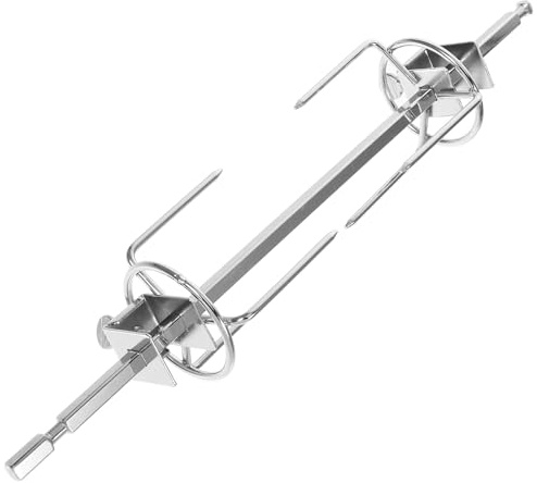 ifundom Edelstahl Grillgabel für Brathähnchen Drehspieß mit Rändelschraube 28cm Ofen und Grillzubehör für Hähnchen und Geflügel