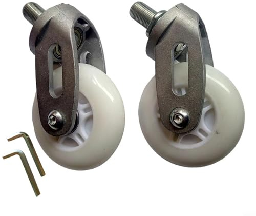 TONIXY Waveboard-Räder mit Halterungen aus Aluminiumlegierung, 80 mm, PU-Blitzrollen für Rollen, Skateboards, reibungslose, ruhige Fahrt für Outdoor-Freizeitaktivitäten, Rot (weiß), 2 Stück