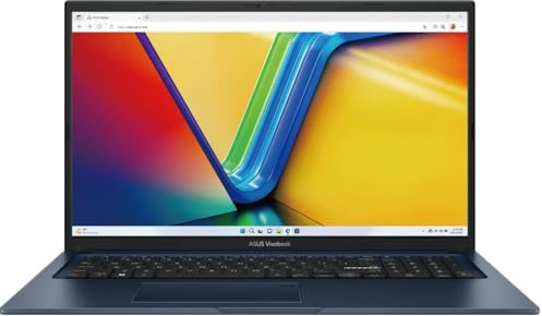 ASUS i3 Laptop 17,3 Zoll FullHD (Intel Core 3 Prozessor 100U, 6 Kerne, 4.70 GHz, 8 GB DDR5 RAM, 256 GB NVME SSD, HDMI, BT, Webcam, USB-C/3.0, WLAN, Windows 11 Prof) Notebook #8605